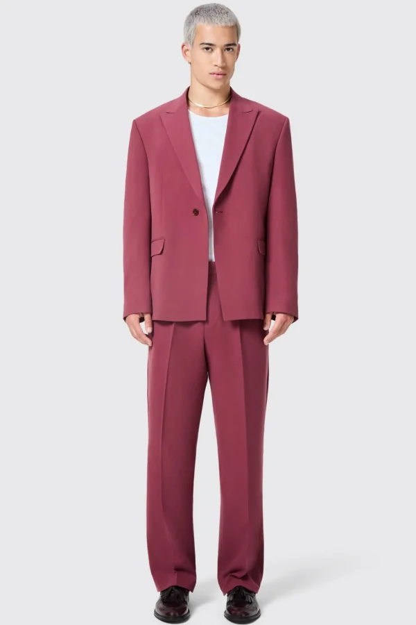 Twisted Tailor Lavoir Oversized Burgundy Suit | Unisex | Jackets·Casual Jackets