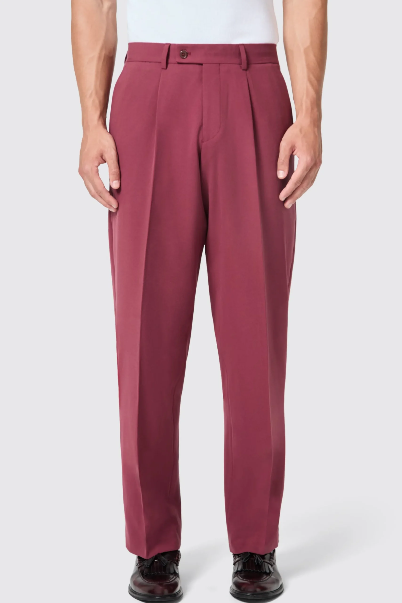Twisted Tailor Lavoir Oversized Burgundy Trousers | Trousers·Casual Trousers | Trousers·Work Trousers