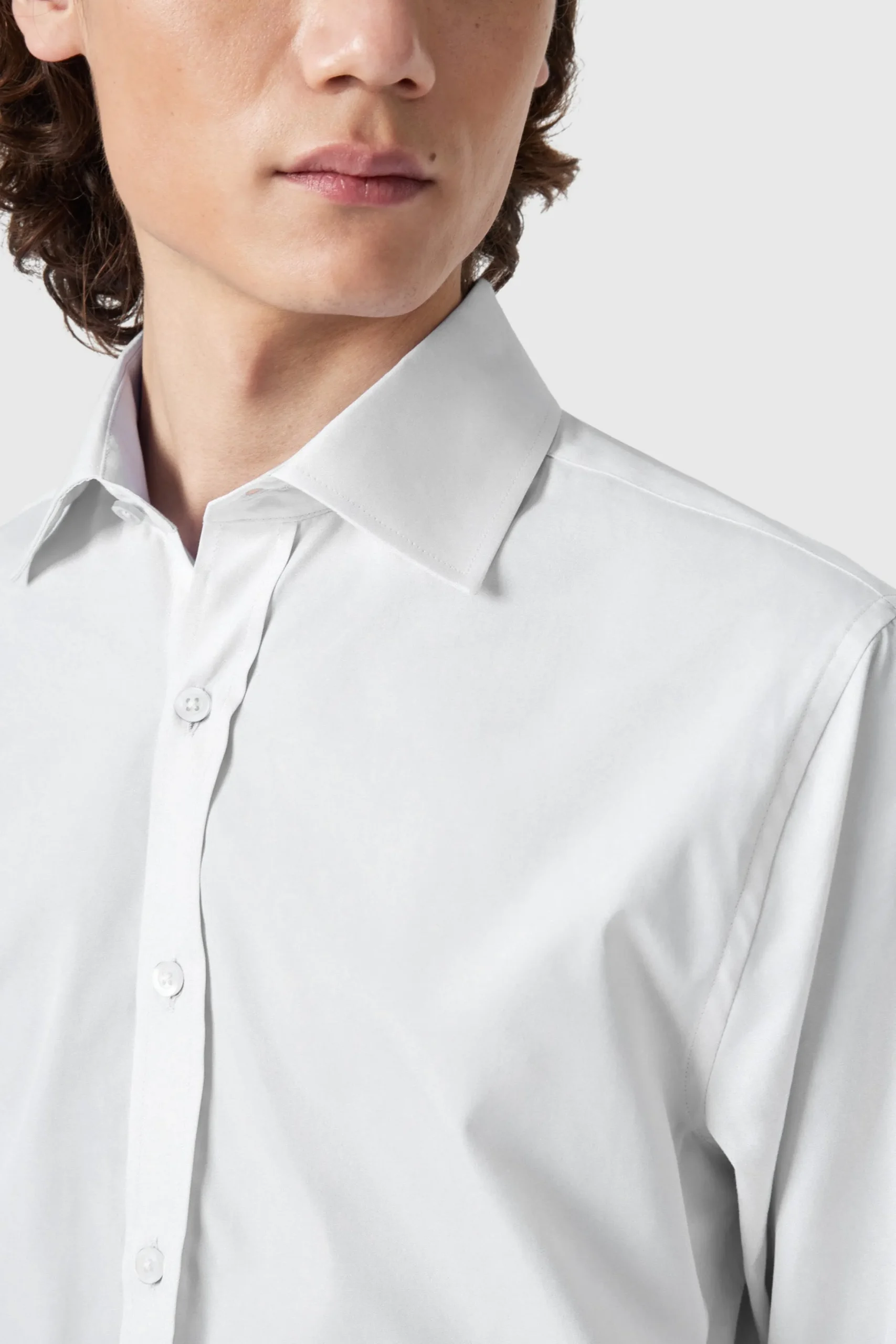 Twisted Tailor Lewes Slim Fit Spread Collar White Cotton Shirt | Style·Premium Shirts | Style·Everyday Essentials