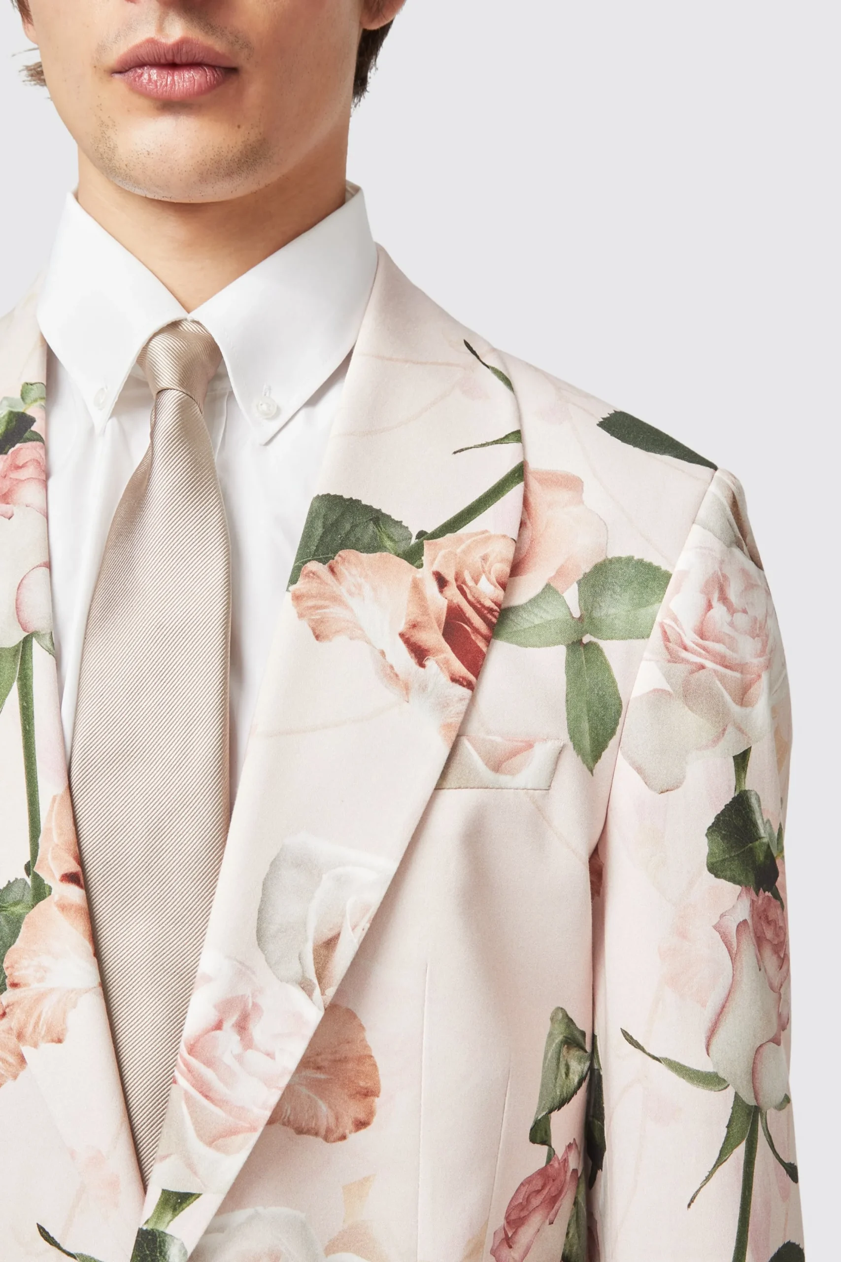 Twisted Tailor Lincoln Skinny Fit Pink Floral Cotton Jacket | Jackets·Floral Jackets | Jackets·Party Jackets