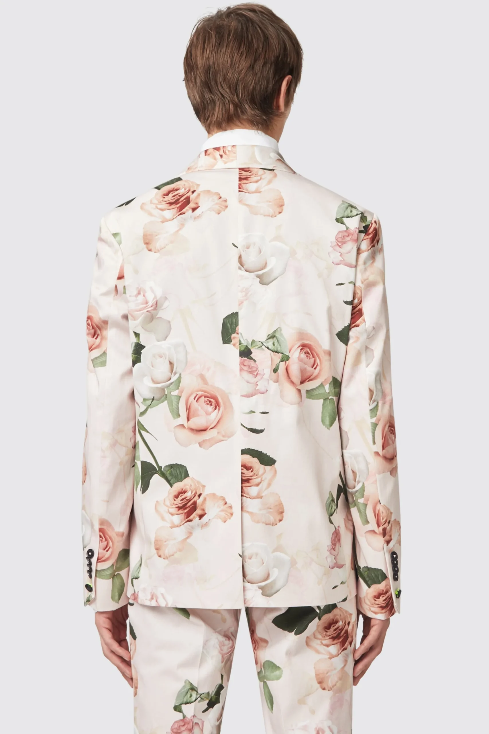 Twisted Tailor Lincoln Skinny Fit Pink Floral Cotton Suit | Style·Floral Suits | Style·Bold Prints