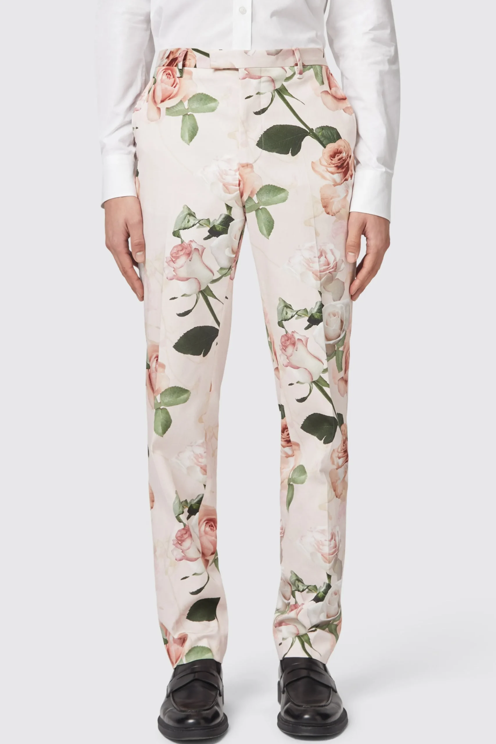 Twisted Tailor Lincoln Skinny Fit Pink Floral Cotton Suit | Style·Floral Suits | Style·Bold Prints