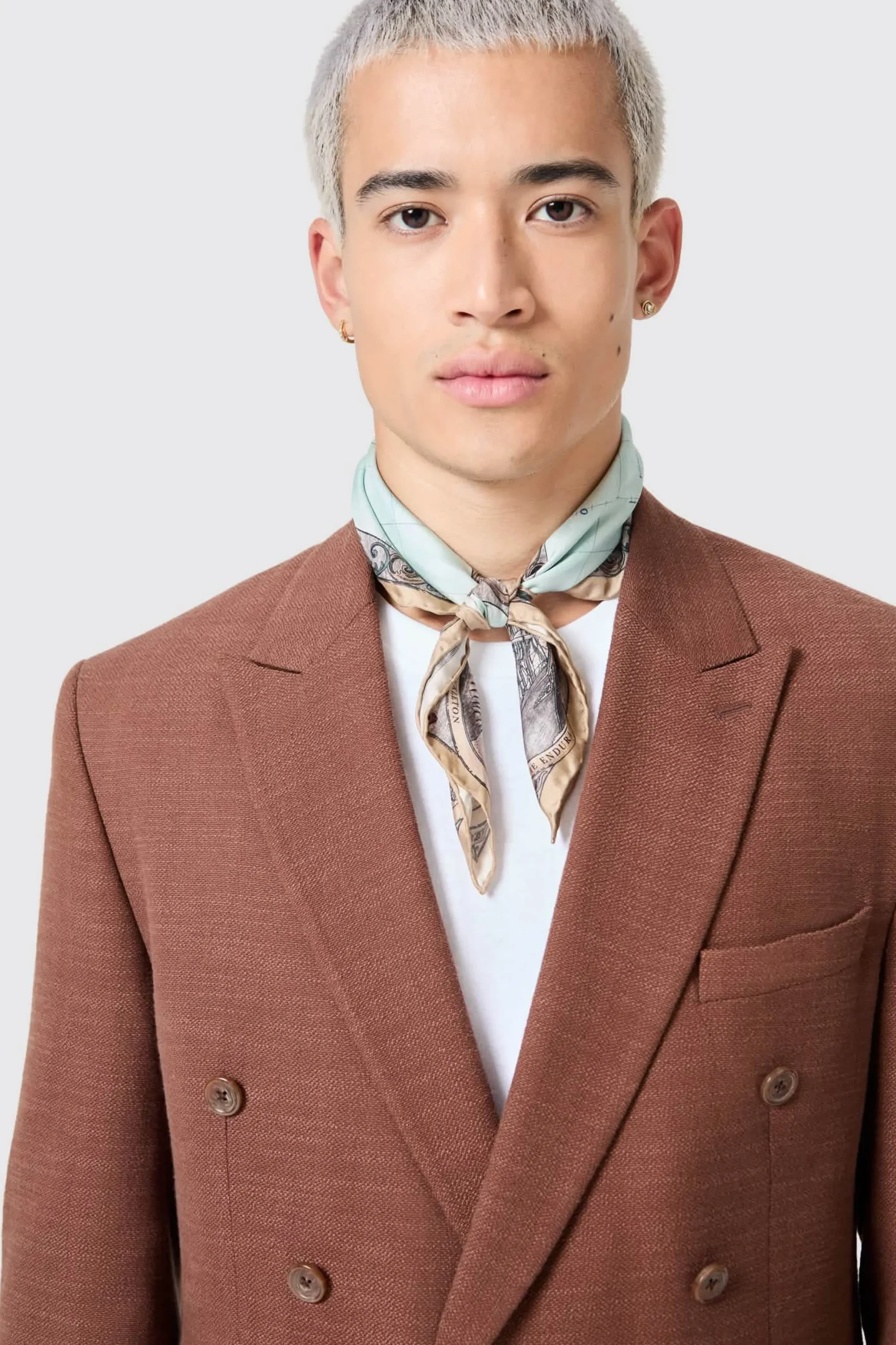 Twisted Tailor Lisandro Double Breasted Brown Cotton Jacket | Unisex | Jackets·Work Jackets
