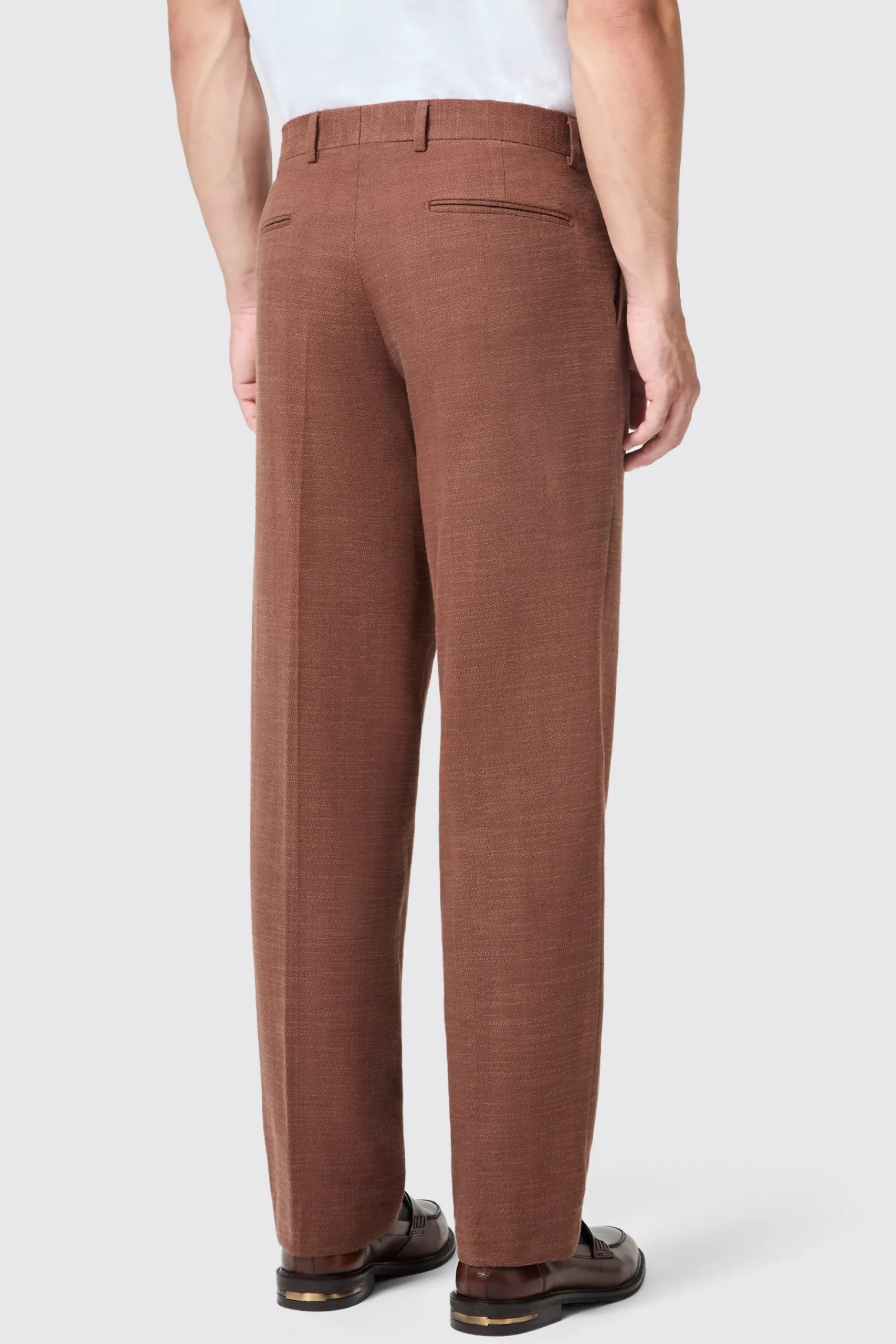 Twisted Tailor Lisandro Oversized Brown Cotton Trousers | Unisex | Trousers·Casual Trousers