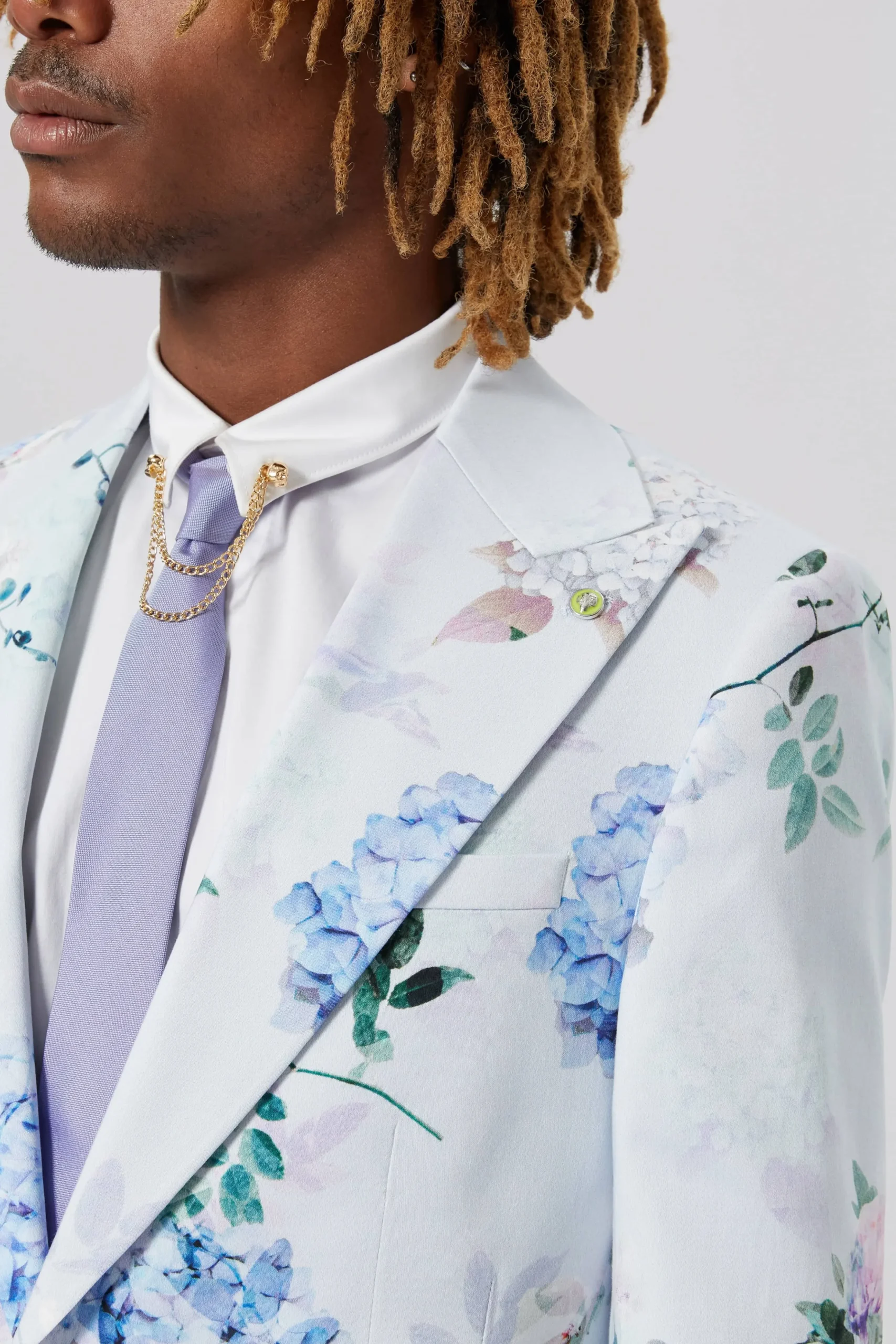 Twisted Tailor Pickhurst Skinny Fit Blue Floral Cotton Jacket | Jackets·Floral Jackets