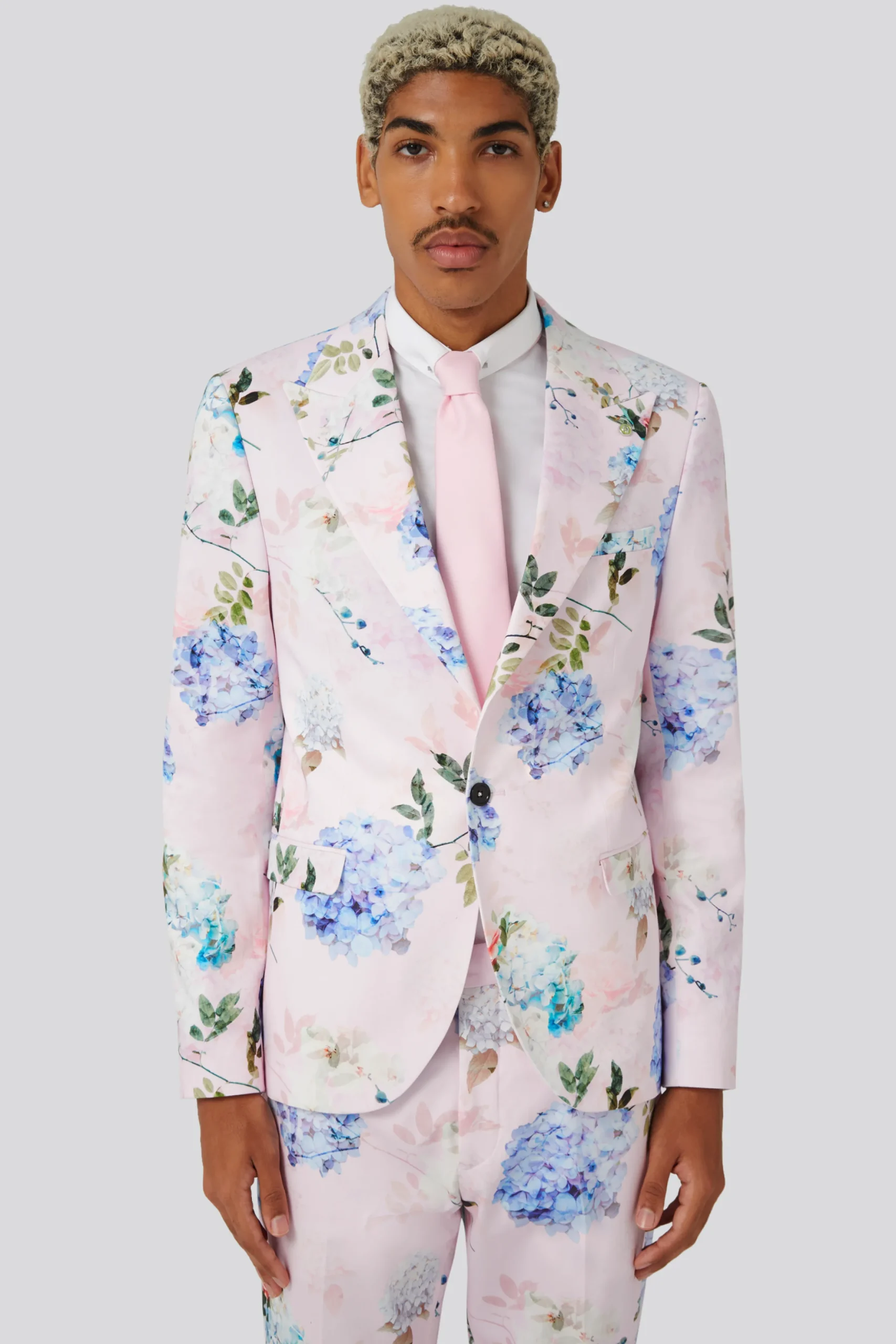Twisted Tailor Pickhurst Slim Fit Pink Floral Cotton Suit | Style·Floral Suits | Style·Bold Prints