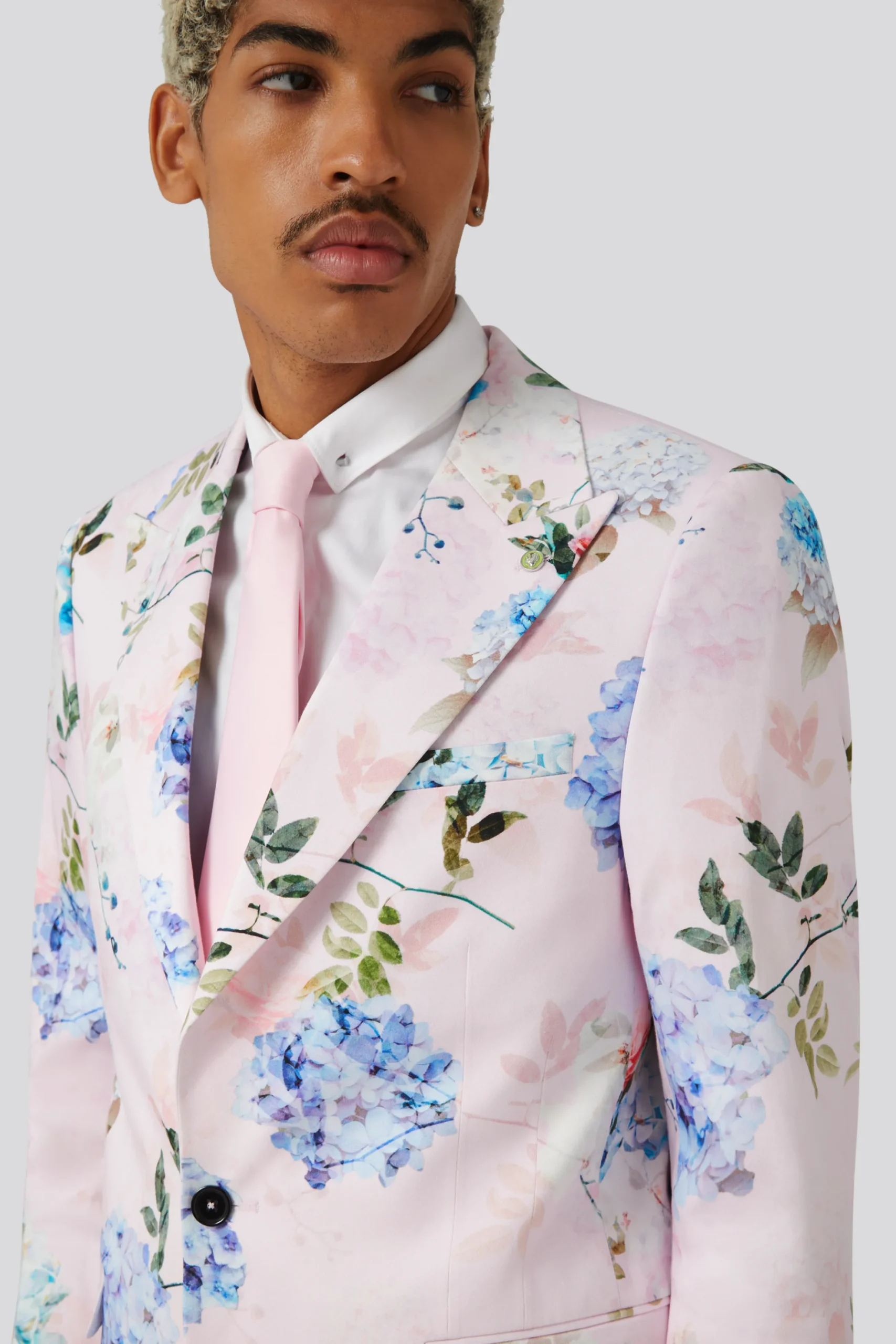 Twisted Tailor Pickhurst Slim Fit Pink Floral Cotton Suit | Style·Floral Suits | Style·Bold Prints