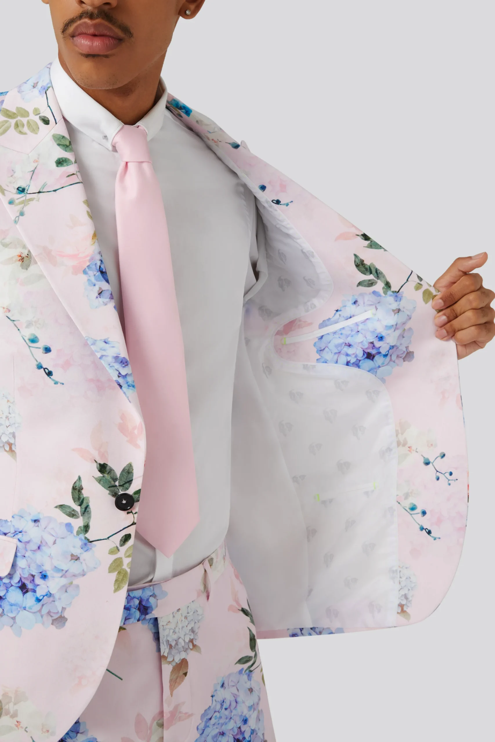 Twisted Tailor Pickhurst Slim Fit Pink Floral Cotton Suit | Style·Floral Suits | Style·Bold Prints