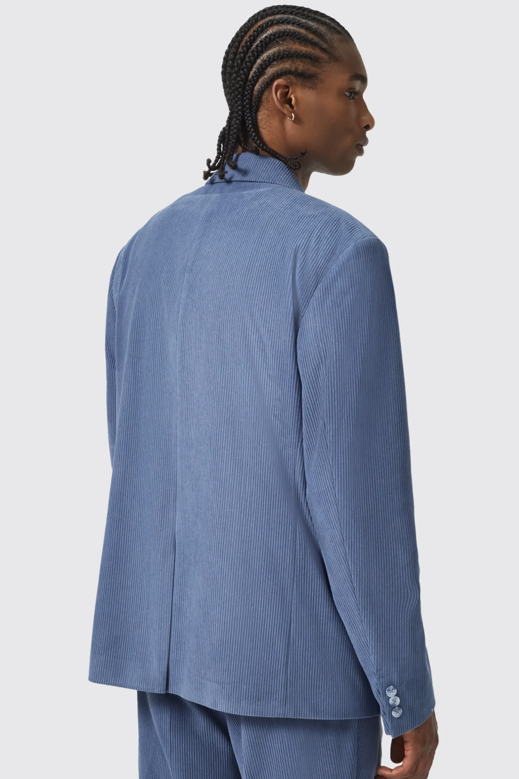 Twisted Tailor Pirlo Oversized Double Breasted Blue Corduroy Jacket | Unisex | Jackets·Casual Jackets