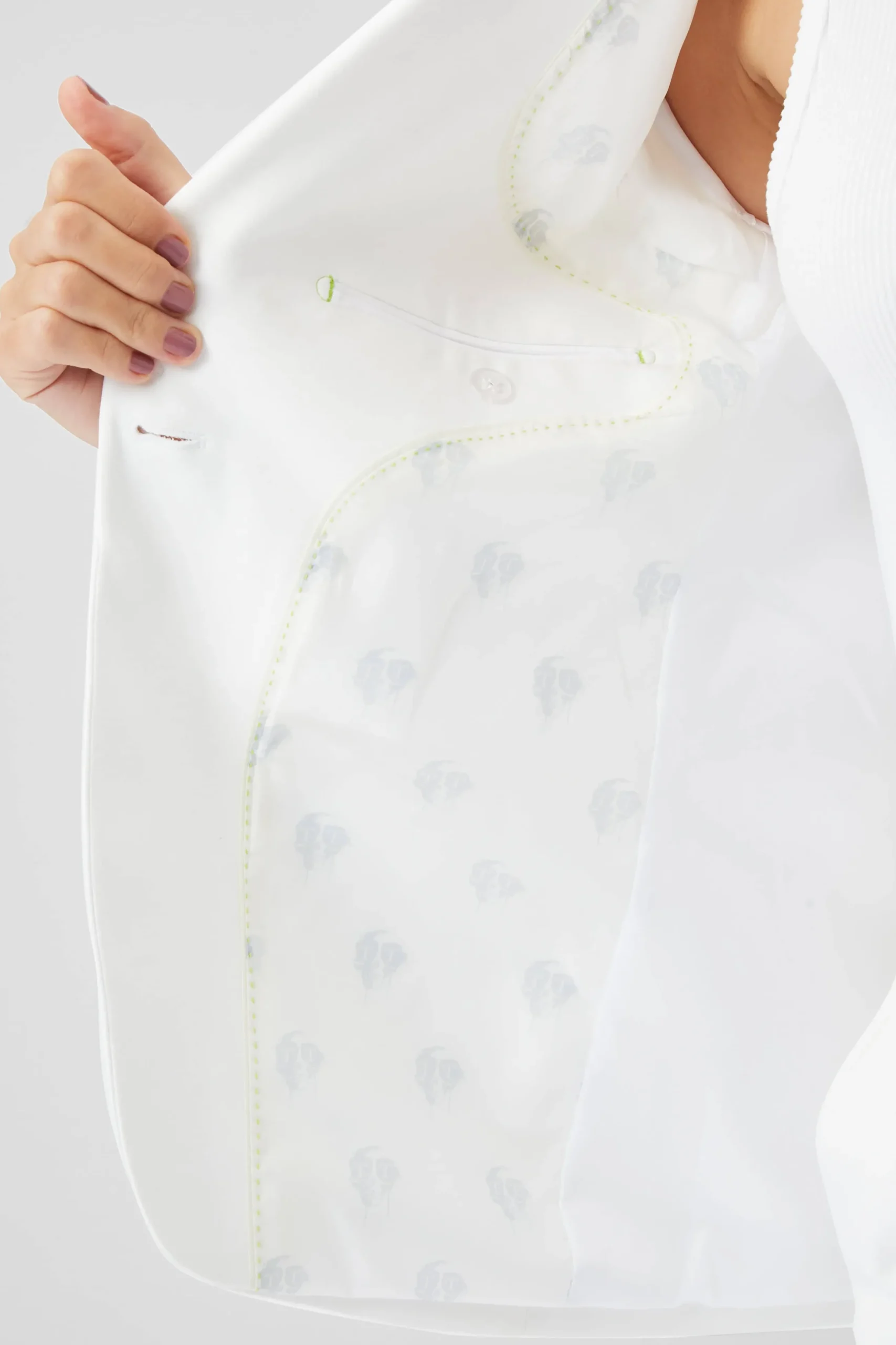 Twisted Tailor Sian Skinny Fit White Cotton Jacket | Woman