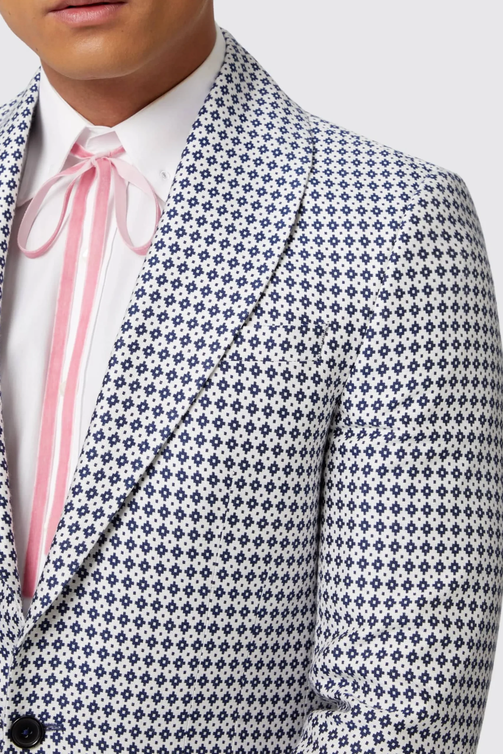 Twisted Tailor Siorek Slim Fit Navy Jacquard Suit | Style·Bold Prints | Occasion·Party Suits