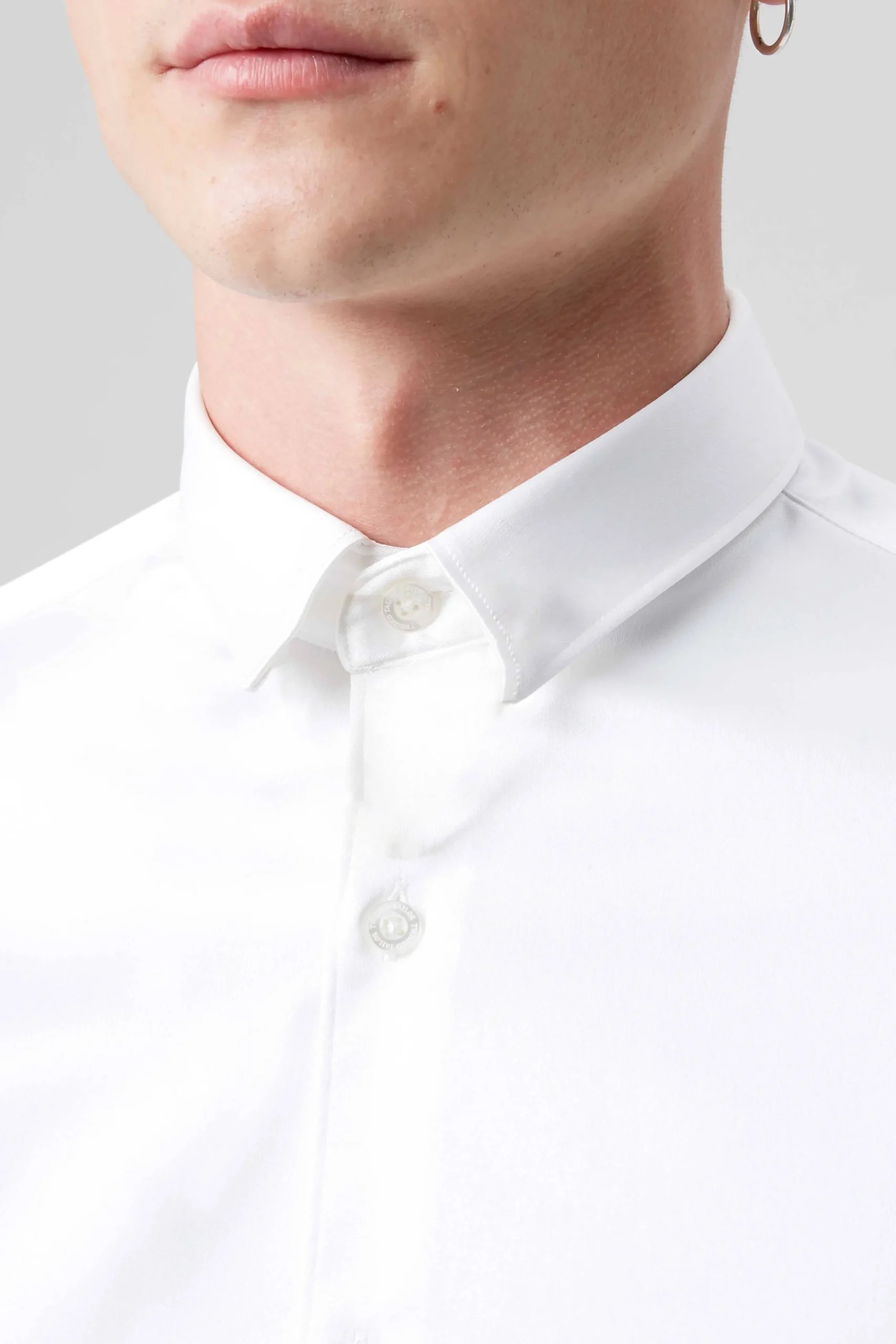 Twisted Tailor Slinky Slim Fit White Sateen Shirt | Style·Plain Shirts | Occasion·Formal Shirts