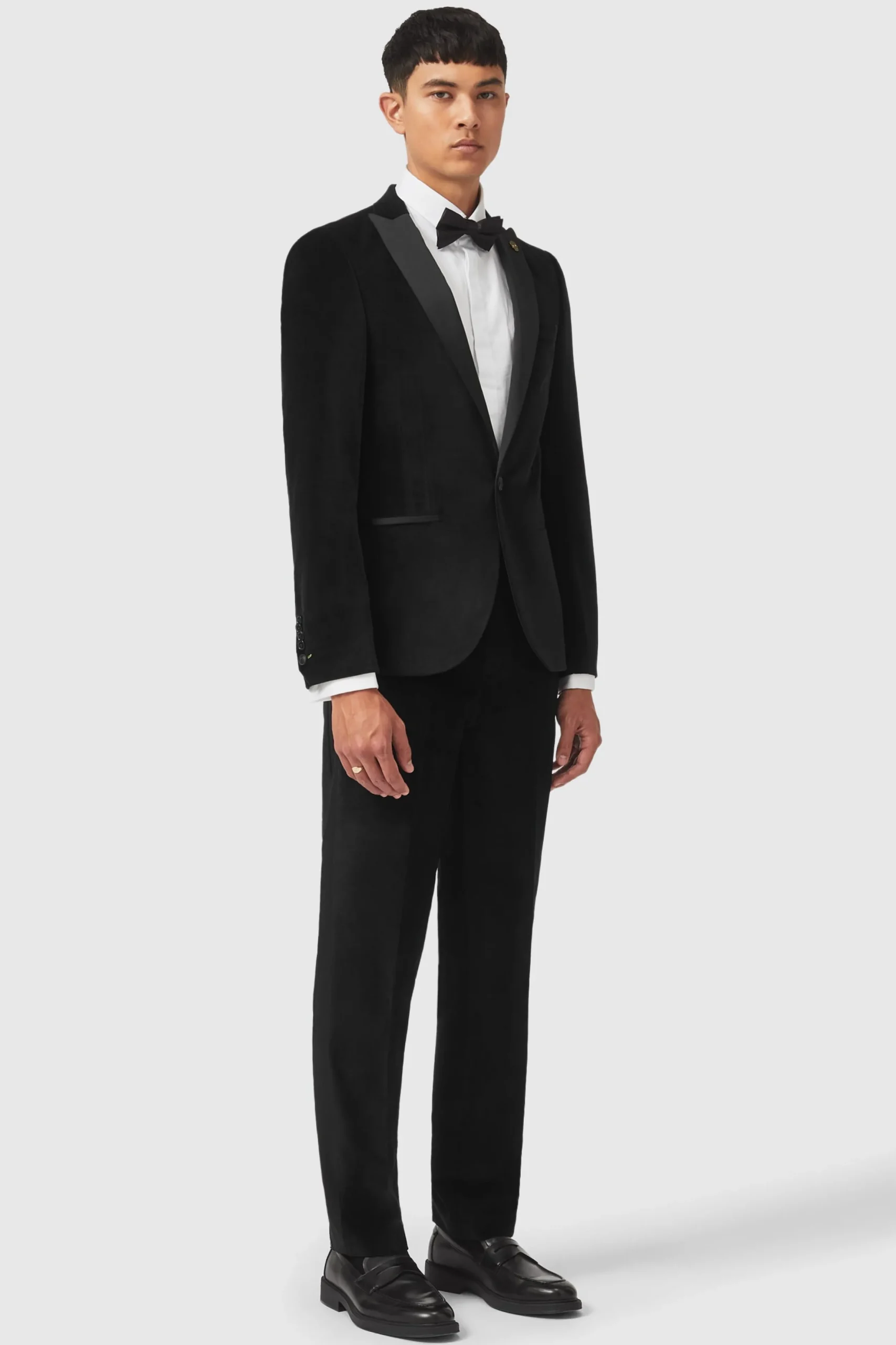 Twisted Tailor Sylvester Skinny Fit Black Velvet Tuxedo Jacket | Jackets·Party Jackets