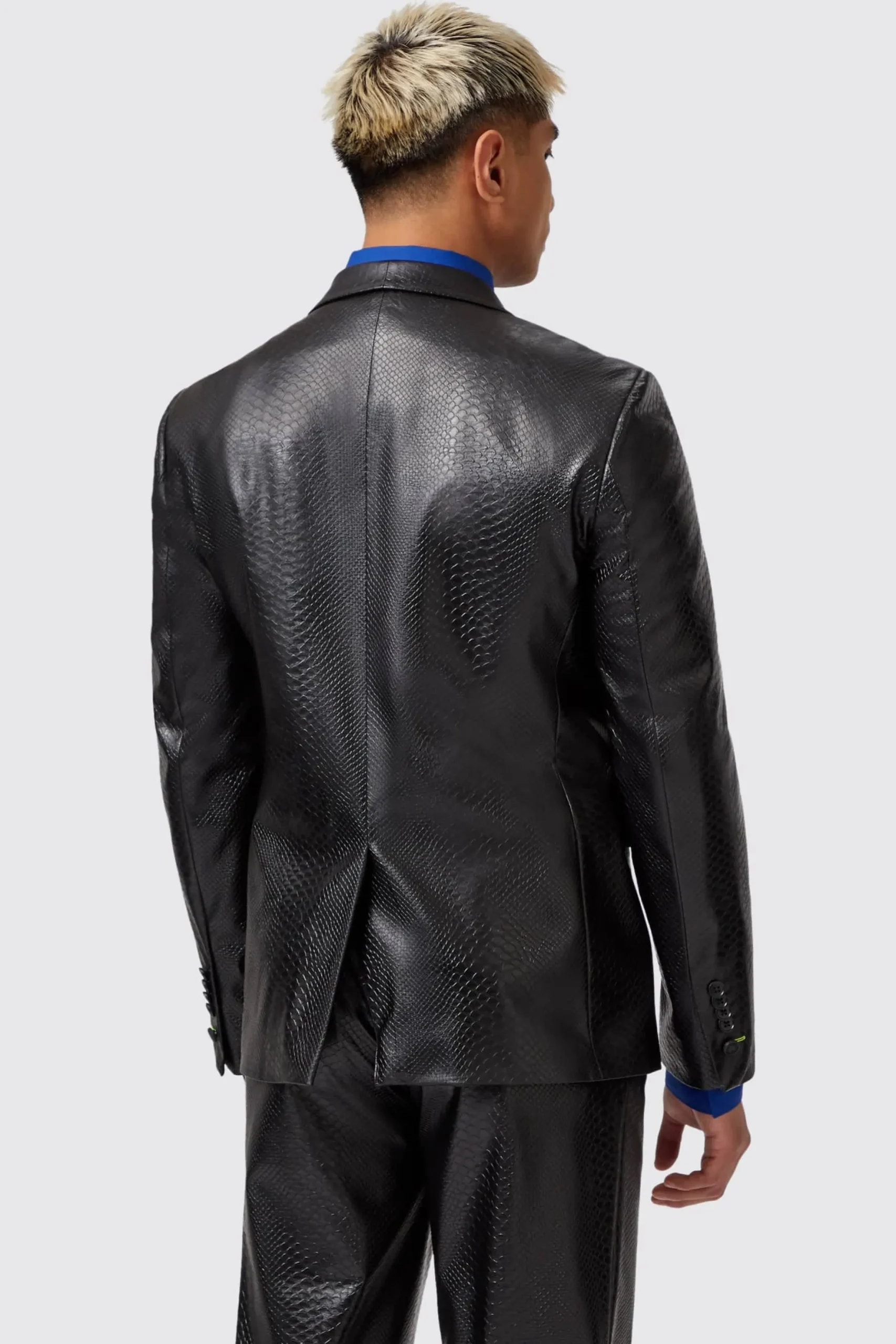 Twisted Tailor Trinity Slim Fit Faux Leather Snakeskin Jacket | Jackets·Party Jackets