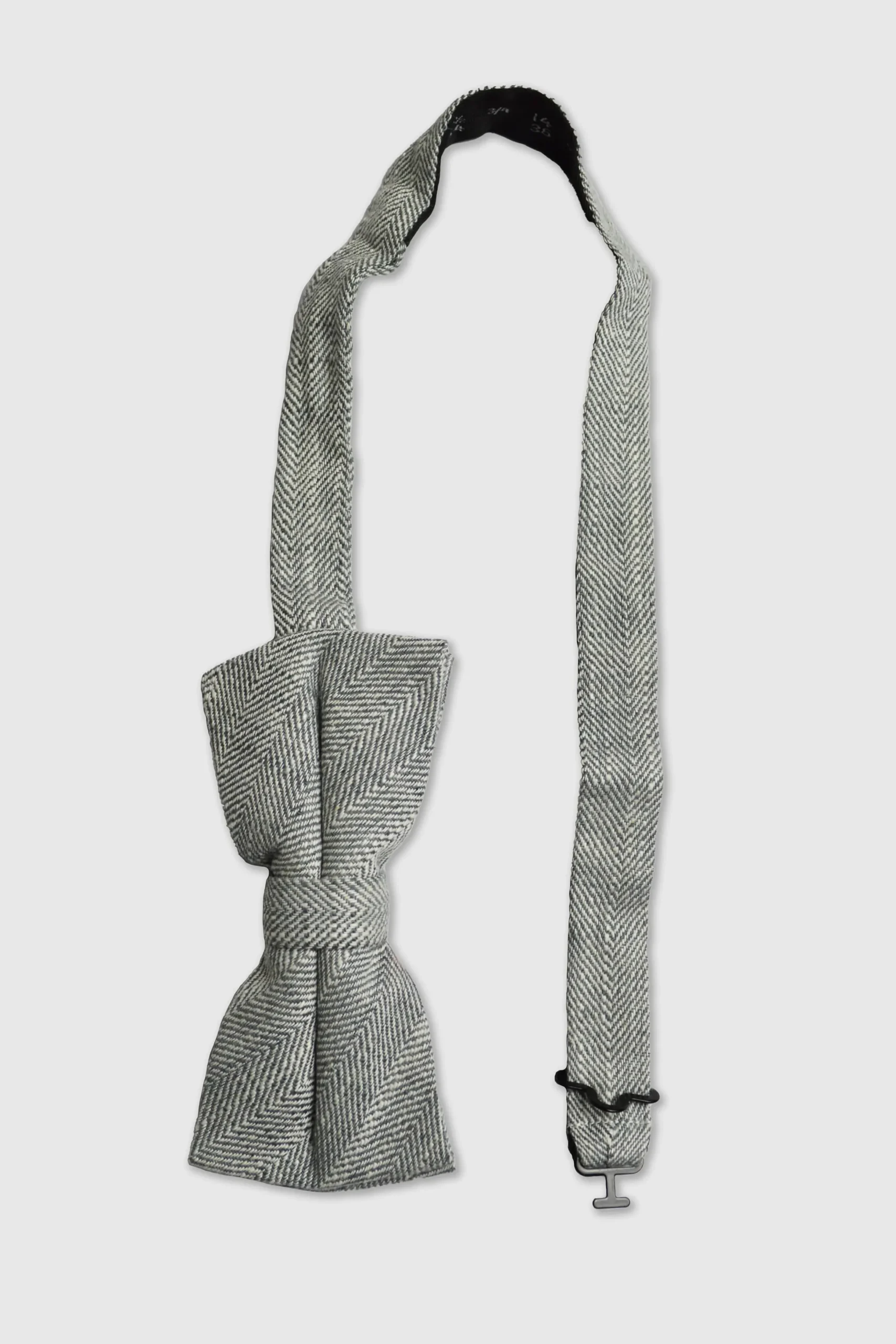 Twisted Tailor Wheel Grey Herringbone Bow Tie | Occasion·Party Suits